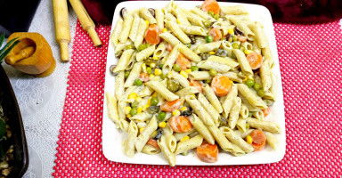 طريقة عمل سلطة المكرونة بالمايونيز والخضار