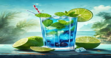 مشروب الموهيتو الصيفي الأزرق